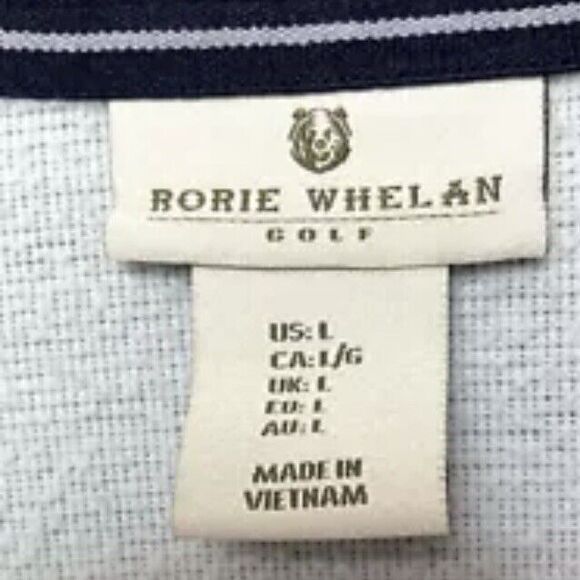 Rorie Whelan Golf Sweatshirt Men’s Large Gray Pullover 1/4 Zip - Picture 3 of 9